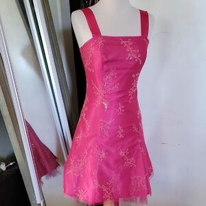Jessica McClintock Pink Sleeveless Mini Sundress